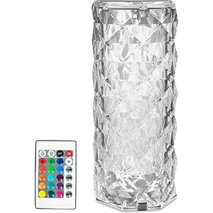 Skyline Store 16 Renkli Romantik Gül Işık Kristal Elmas Masa Gece Lambası (Yurt Dışından)