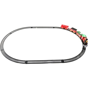 14 Adet Noel Tren Set Klasik Playset Carriges Işık ve Ses Ağaçları Dekor (Yurt Dışından)