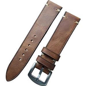 Craft Kahverengi Minimal Dikiş El Yapımı Deri Kordon