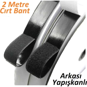 Kezban Tekstil Arkası Yapışkanlı Cırt Bant 2 cm x 2 M Siyah Cırt Cırt