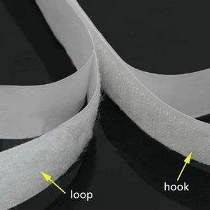 Kezban Tekstil Yapışkanlı Cırt Bant 2 cm x 1 Metre Beyaz Cırt Cırt