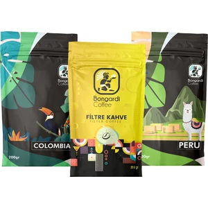 Bongardi Coffee Yöresel Filtre Kahve Demleme Seti Önerileri 3'lü Peru Colombia Klasik Filtre Kahve Makinesi Uyumlu !