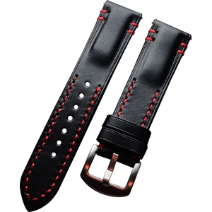 Craft Siyah-Kırmızı Vintage Model El Yapımı Deri Kordon