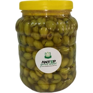 Antep Yöresel Ürünler El Kırması Çekirdeksiz Yeşil Zeytin 2 Lt.