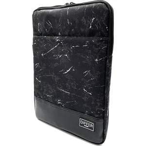 Studio 14'' Inç Siyah Mermer Desenli Laptop/macbook/notebook/tablet/evrak Kılıfı