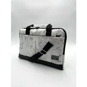 Studio 17'' Inç Beyaz Mermer Desenli Laptop/macbook/notebook/bilgisayar/evrak Çantası