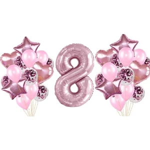 Pembe Renk 8 Yaş Balon Seti