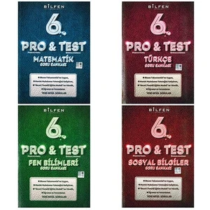 Bilfen Yayınları 6. Sınıf 2022 Pro Test Soru Bankası Seti