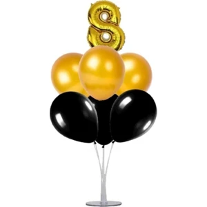 Gold/siyah Renk 8 Yaş Balon Standı