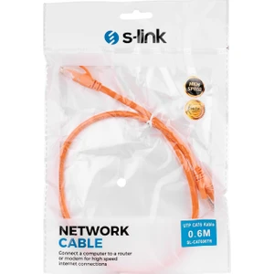 SL-CAT606TR 60 cm Turuncu Cat6 Kablosu