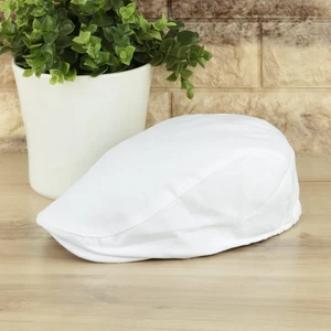 Beyler Burada Yazlık Beyaz Keten Erkek Kasket