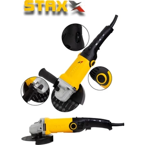 Staxx Power Devir Ayarlı  Avuç Içi Spiral Taşlama Makinası  Bakır Şanzıman 2200W 115-125 mm 5 Adet Disk