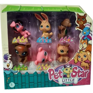 Miniş Little Pet Shop Little Pet Shop Neşeli Minişler 6'lı Miniş Ailesi Oyuncak Pet Star 6'lı Miniş Koleksiyonu