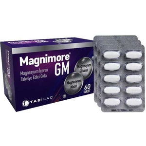 Tab İlaç Magnimore Gm Magnezyum Içeren Takviye Edici Gıda 60 Tablet