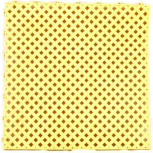 Plastik Geçmeli  Sarı  Yer Karosu 33 x 33 cm    6  Adet