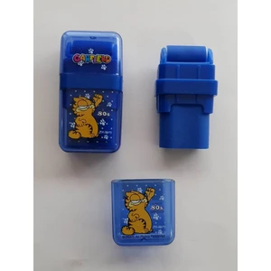Garfield Kapaklı Silindir Silgi Mavi