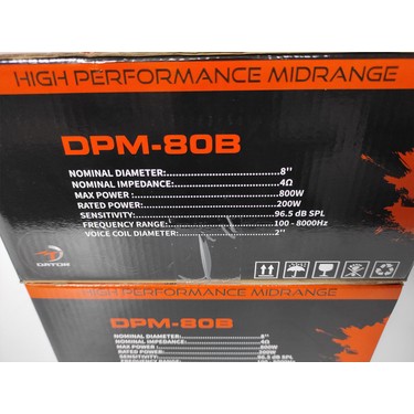 Dator DPM-80B 20 cm Kurşun Göbek Midrange DPM-80B Fiyatı