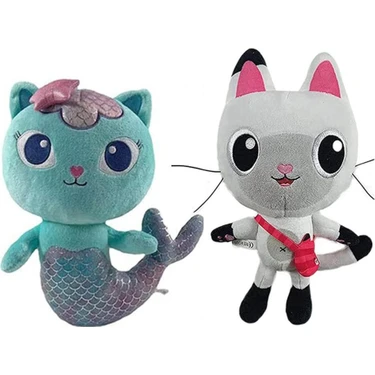 Sinley 2'li 25 cm Anime Gabby Dollhouse Peluş Oyuncak (Yurt