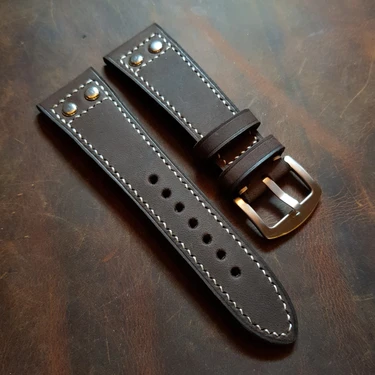 Ventum Craft Koyu Kahverengi Rivet El Yapımı Deri Kordon Fiyatı