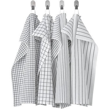 IKEA Kurulama bezi beyaz-gri pamuk 45 x 60 cm mutfak