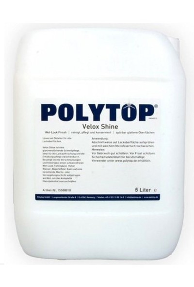 Polytop Velox Shine Hızlı Cila 5 Lt