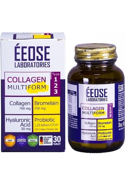 Eeose Collagen Multıform Bromelain 30 Tablet