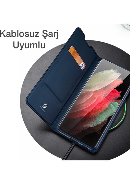 Dux Ducis Sm Galaxy S21 Plus Kılıf Kapaklı Flip Cover Kılıf Skinpro Series AL-34697