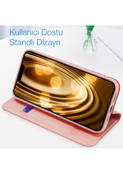 Dux Ducis iPhone 13 Pro Max 6.7inç Kılıf Kapaklı Flip Cover Kılıf Skinpro Series AL-34704