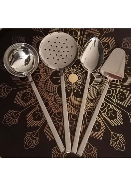 4 Parça Servis Seti Kepçe Takımı 304 Kalite 2 ml