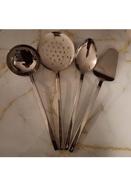 4 Parça Servis Seti Kepçe Takımı 304 Kalite 2 ml modelleri