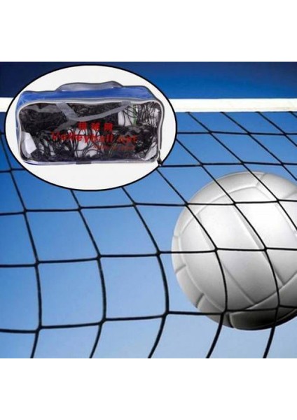 Voleybol Filesi Telli Voleybol Ağı 4 Taraf Bantlı 2MM-12X12CM Göz