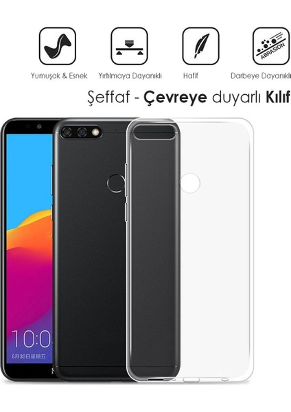 Huawei Y7 2018 Şeffaf Kılıf