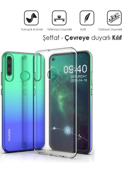Huawei P40 Lite E Şeffaf Kılıf