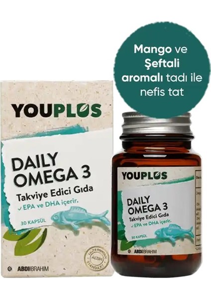 Youplus Daily Omega 3 Takviye Edici Gıda 30 Kapsül