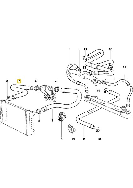 Bmw E32 ve E34 M60 Motor Radyatör Alt Hortumu 11531741407 indirimleri