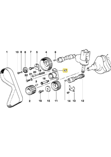 Bmw E21 E30 ve E34 M20 Motor Triger Gergi Rulmanı 11311711153