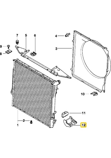 Bmw E53 X5 Radyatör Tutucu Braketi 17101439116 fırsatları