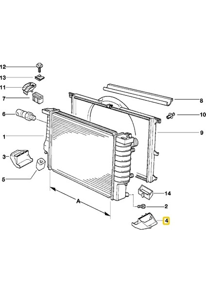 Bmw E38 ve E39 Radyatör Braketi Sol 17111737706 fırsatları