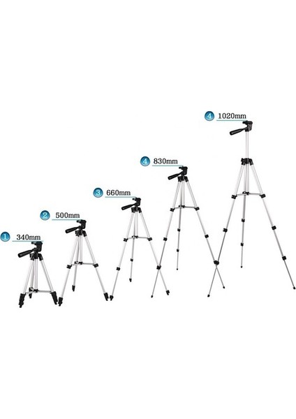 Profesyonel Tripod Kamerra ve Telefon Tutucu 3110 - 1m 105 cm modelleri