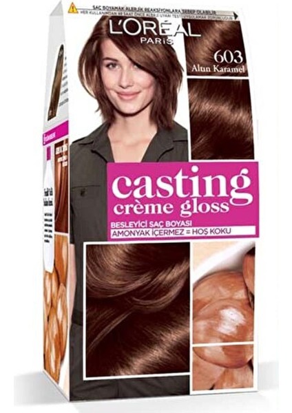Marka: Casting L Oreal Paris Casting Crème Gloss Amonyaksız & Besleyici Saç Boyası - 603 - A Ltın Karamel Kategori: Saç Boyası fiyatları