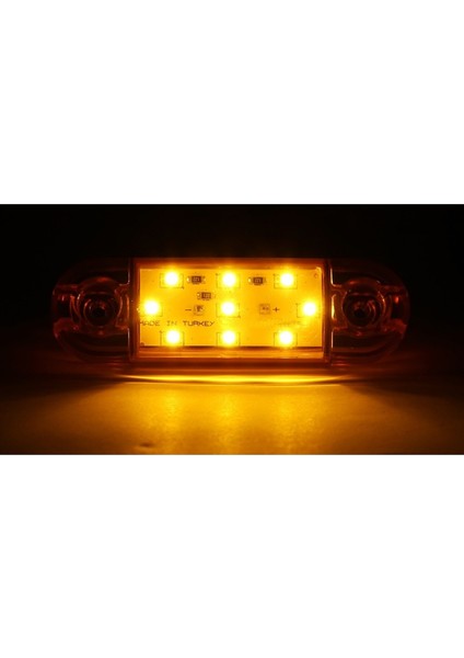 9 Ledli Tombul LED Sarı 12V-24V fırsatları