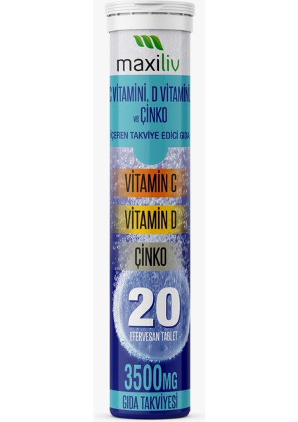 C Vitamini, D Vitamini ve Çinko Içeren Takviye Edici Gıda