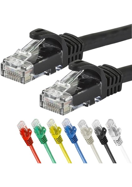 CAT7 Ethernet (Network, LAN) Kablosu, Siyah, 25 metre