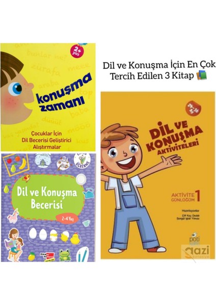 Dil Gelişimi 3'lü Kitap Seti - Dil ve Konuşma Aktiviteleri, Konuşma Zamanı, Dil ve Konuşma Becerisi