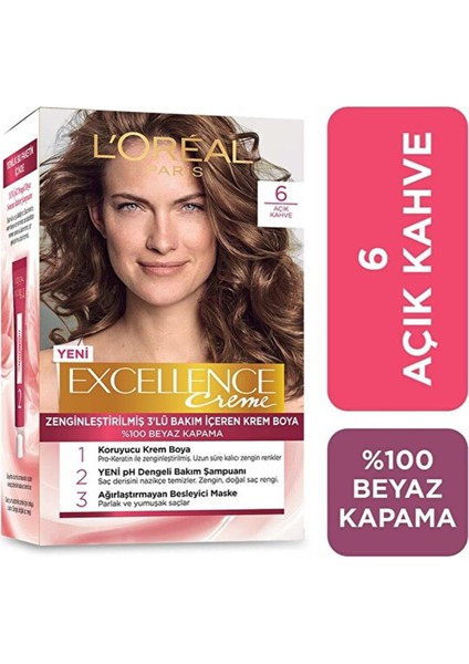 Loreal Paris Marka: L'oreal Paris Excellence Excellence Creme 6 Açık Kahve Kategori: Saç Boyası