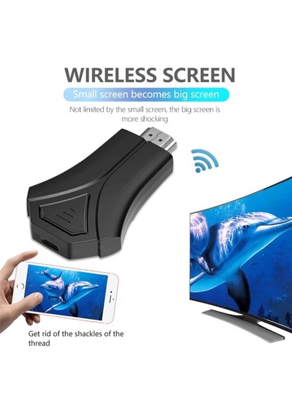 Good Shop Mirascreen K12 Tv Çubuğu Wifi Ekran Alıcısı HDMI Uyumlu Stream Cast Mirror Ekran Airplay Miracast Anycast Airmirror (Yurt Dışından)