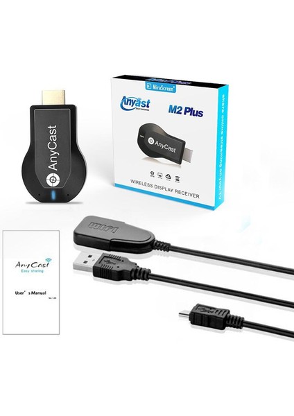 Good Shop Anycast M2 Plus Tv Stick Wifi Ekran Alıcısı Dongle Dlna Miracast Airplay Airmirror 1080P Mirascreen Yansıtma Ekranı (Yurt Dışından)