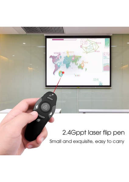 2.4ghz Kablosuz USB Powerpoint Sunum Sayfası Ppt Flip Pen Pointer Clicker Presenter Ofis Için Kırmızı Işık Rf Uzaktan Kumanda (Yurt Dışından)