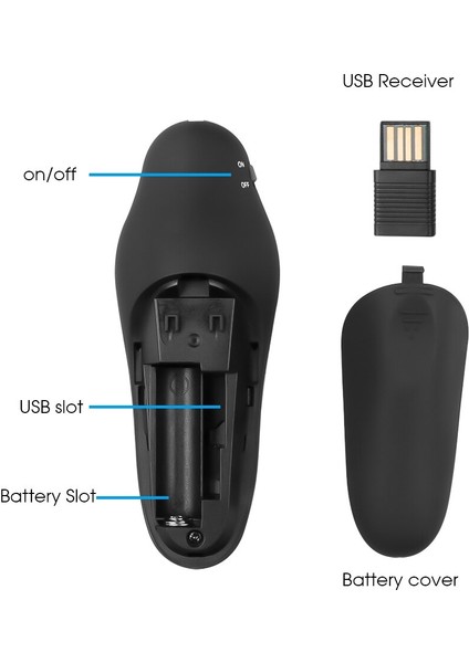 2.4ghz Kablosuz USB Powerpoint Sunum Sayfası Ppt Flip Pen Pointer Clicker Presenter Ofis Için Kırmızı Işık Rf Uzaktan Kumanda (Yurt Dışından)