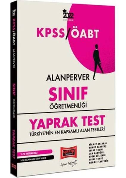 Yargı Yayınevi 2022 ÖABT Alanperver Sınıf Öğretmenliği Yaprak Test -